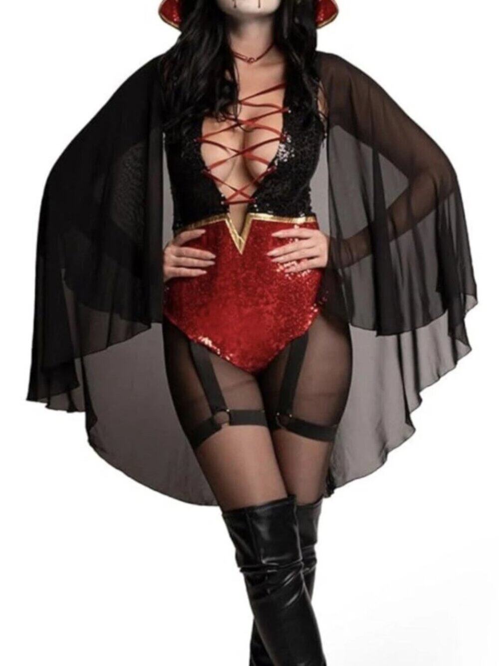 Tipsy Elves Vampire Costume Bodysuit Womens Size Medium